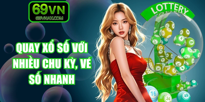 Quay xổ số với nhiều chu kỳ, vé số nhanh