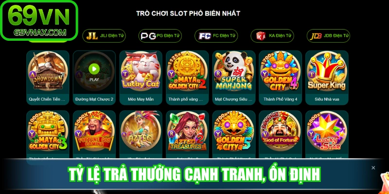 Tỷ lệ trả thưởng cạnh tranh, ổn định